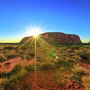 Ayers Rock At Sunrise Poster