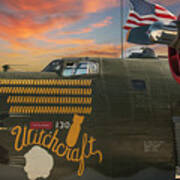 B-17g Flying Fortress World War Ii Bomber - Witchcraft Poster