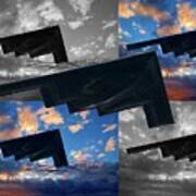 B-2 Stealth Bomber Collage Poster