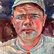 Babe Ruth Portrait Poster