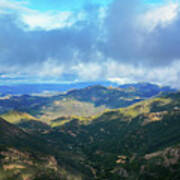 Backbone Trail Storm Santa Monica Mountains Poster