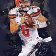 Ball Play Cleveland Browns Player Baker Mayfield Baker Mayfield Baker Mayfield Bakermayfield Baker M Poster
