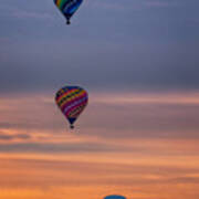 Balloons At Sunrise Poster