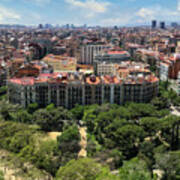 Barcelona Cityscape_view From Sagrada Familia 01 Poster