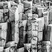 Basalt Columns In Black And White Poster