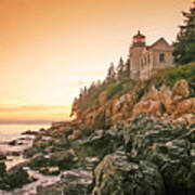 Bass Harbor At Sunset Poster