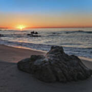Beach Rock At Sunrise Poster