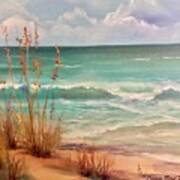 Beach With Sea Oats Poster