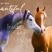 Beautiful Loving Horses Poster