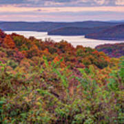 Beaver Lake At Dusk - Northwest Arkansas Autumn Landscape Poster