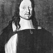 Bernhard Below  1611-1692 . Medelalders Man, Brostbild, Fas T. V., Med Bla Ogon, Morkbrunt Har Benad Poster