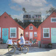 Bike Rider At The Beach Poster