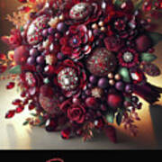 Birthstone Bouquet - Garnet Poster