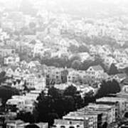 Black And White San Francisco Morning- By Linda Woods Poster