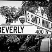 Black California Series - L.a Street Signs Poster