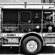 Black California Series - Venice Beach Fire Truck Poster