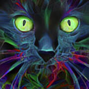 Black Magic Cat Poster