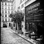 Black Montmartre Series - French Creperie Poster