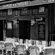 Black Montmartre Series - Parisian Restaurant Poster