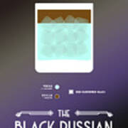 Black Russian Cocktail - Modern Poster