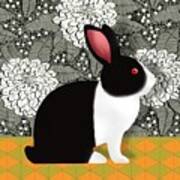 Black  White Rabbit Poster