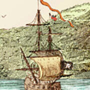 Blackbeard's Pirate Ship, Queen Anne's Revenge Poster