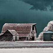 Blackmore Barn - Infrared Series - 1 Of 3 Poster