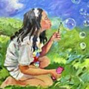 Blowing Bubbles Poster