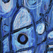 Blue Abstract 2. Non Objective Art. Poster