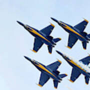 Blue Angels 4 In Formation Poster