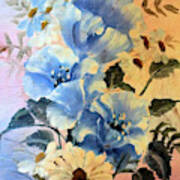 Blue Flowers Poster