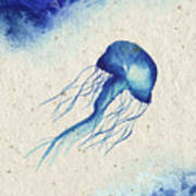 Blue Jellyfish Poster