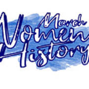 Blue March Women's History Month Poster