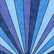 Blue Sun - Minimal, Modern - Mid Century Modern Art - Contemporary Abstract Poster
