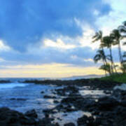 Blue Sunset On Kauai Poster