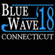 Blue Wave Connecticut Vote Democrat Poster