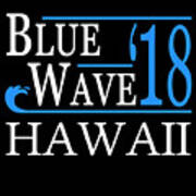 Blue Wave Hawaii Vote Democrat Poster