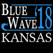Blue Wave Kansas Vote Democrat Poster
