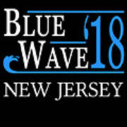 Blue Wave New Jersey Vote Democrat Poster