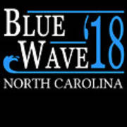Blue Wave North Carolina Vote Democrat Poster