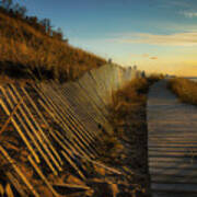 Boardwalk Overlook At Sunset Poster