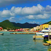 Boats In Saint Maarten Poster