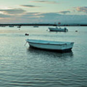 Boats Resting By Faro Island - Algarve Poster