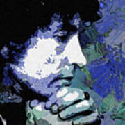 Bob Dylan Psychedelic Portrait Poster