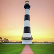 Bodie Island Lighthouse Obx Outer Banks Nc Sunrise. Poster