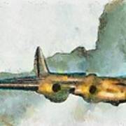 Bomber In Flight Poster