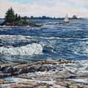 Ocean Point, East Boothbay, Maine Poster