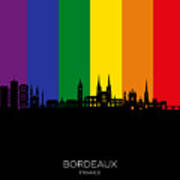 Bordeaux France Skyline #43 Poster