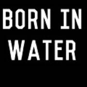 Born In Water Mermaid Beach Bum Poster