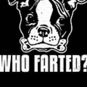 Boston Terrier Funny Who Farted Poster